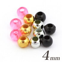 楽天市場】アクリルビーズ 丸玉 4mmの通販