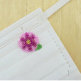 ひな祭りマグネットクリップ　桃の花 | ひな祭りマグネット クリップ 桃の花 キット 桃の節句 マスク アクセサリー ビーズキット 雛