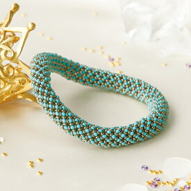 ビーズ アクセサリーキット デミアクセ シェニール ステッチバングル DM-3 【メール便可】｜キット｜ビーズキット｜アクセサリー｜バングル｜TOHO｜パール｜デミビーズ｜初心者｜中級｜