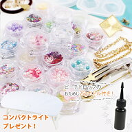 【在庫限り】【レジンサンプル&6Wレジンランプつき】お花&封入パーツ 福袋 たっぷり！レジンアクセサリー…