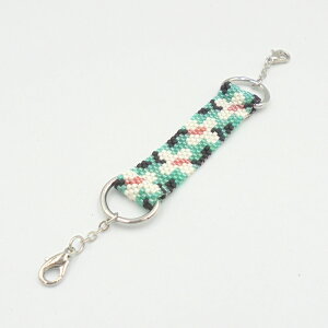 【在庫限り】京・西陣柄マスク留め どくだみ PB-209 | 手作り キット マスク関連 おしゃれ マスク ビーズ チャーム 便利 ビーズキット