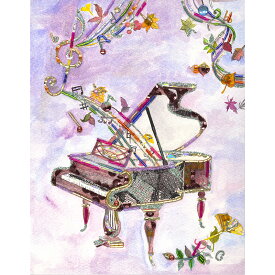 MIYUKI ビーズデコール ピアノ(秋) | 水彩画風 輝き 立体感 材料セット 手芸用