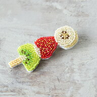 Harapeko BROOCH フルーツ飴 HCA20//12 | はらぺこブローチキット ビーズ刺繍 キット 菓子 スイーツ ビー…