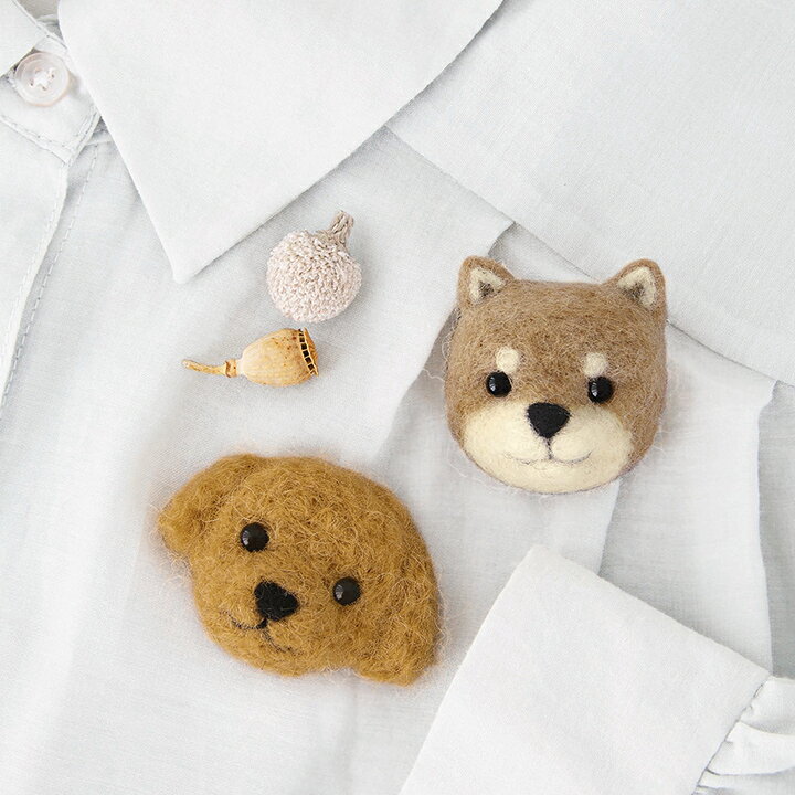 楽天市場 ハマナカ フェルト羊毛キット 柴犬とトイプードル ブローチ H441 558 須佐沙知子 手芸キット 手作りキット 羊毛フェルト フェルト羊毛 ブローチキット 手芸材料の通信販売 シュゲール