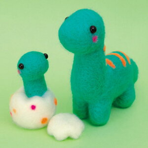 ハマナカ アクレーヌ ネオンカラーアニマルズ ブラキオくん H441-624 | 恐竜 ブラキオサウルス きょうりゅう ブラキオ 赤ちゃん キョウリュウ 蛍光色 フェルト アクリル マスコット 手作り 動