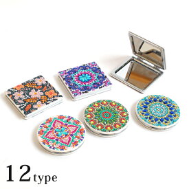 ダイヤモンドフィックスコンパクトミラー 幾何学 | 東京交易 ダイアモンドフィックス 幾何学 ビーズアート コンパクトミラー 手芸