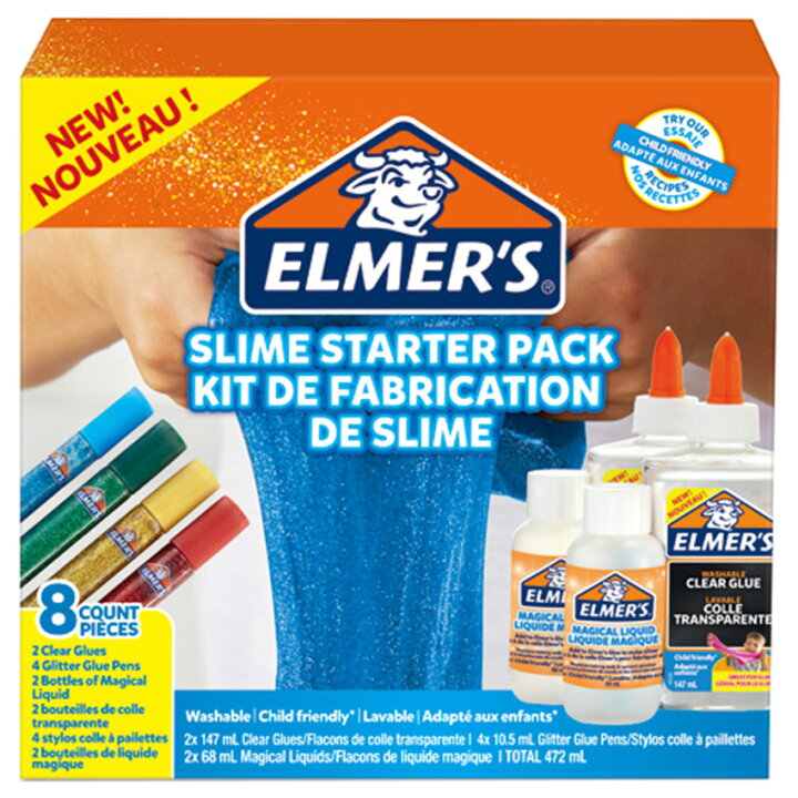 楽天市場 エルマーズ スライムスターターキット クリアグルー マジカルリキッド グリッターグルー Elmer S Glue スライムセット スライム遊び ハンドメイドスライム スライムゼリー スターターセット 手芸材料の通信販売 シュゲール
