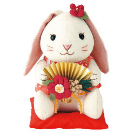 オリムパス 干支キット 扇飾りのロップちゃん PA-809 福村弘美デザイン | 干支 うさぎ ぬいぐるみ キット ロップイヤー ウサギ うさちゃん 可愛い 干支置物