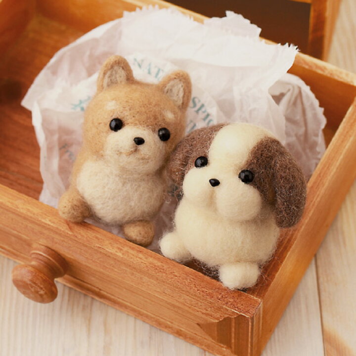 楽天市場】ハマナカ 羊毛フェルトマスコットキット しば犬＆シーズー 