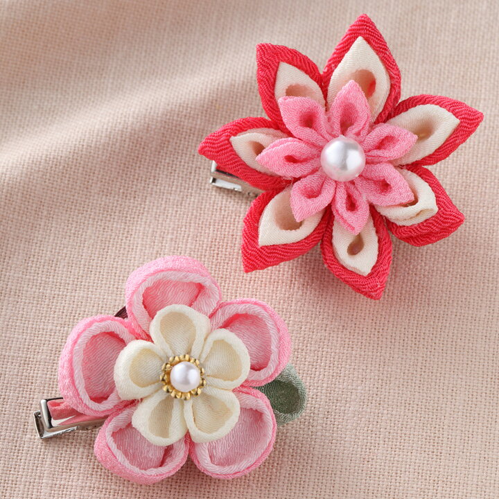 楽天市場 ちりめん幸せ小物 つまみ細工 お花のブローチ ピンク キット 手芸 手作りキット 手作り 手芸キット ブローチ 花 つまみ細工キット 手芸用品 ハンドメイド ちりめん細工 ブローチキット 成人式 七五三 プレゼント 縮緬 和雑貨 手縫い 手芸材料の通信販売