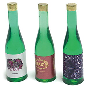 エルベール ミニチュアパーツ お酒ボトルセットA MIT-016 | ミニチュア 白ワイン ドリンク フード 小物 雑貨 ミニチュアハウス ミニチュアクラフトドールハウス