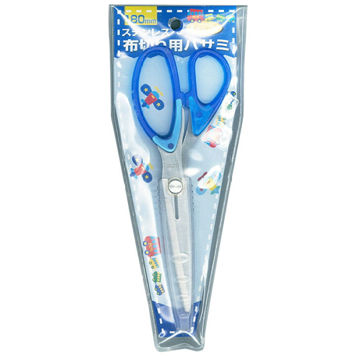 楽天市場】ダリヤ スケルトン布切り用ハサミ ブルー 18cm キャップ付き 