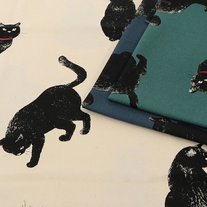 楽天市場】黒猫 オックス 50cm単位 | 切売り 切り売り 生地 布 布地 