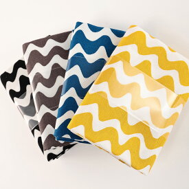 うねうねボーダー オックス 50cm カットクロス | 生地 布 布地 はぎれ カット布 コットン100％ 北欧風 北欧テイスト 北欧調 ウエーブ 波模様 手描き風 普通地 丈夫 ボーダー 縞模様 しましま 幾何学模様 かわいい 韓国テイスト アンニョン 韓国 韓国風