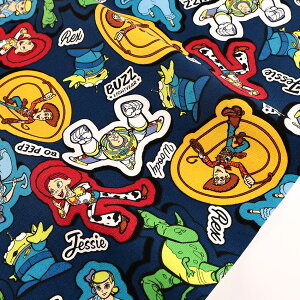 ディズニー ピクサー トイ・ストーリー アクスタ柄 オックス 50cm単位 | 切売り 切り売り 生地 布 布地 コットン100% Disney キャラクター トイストーリー 入園 入学 新学期 グッズ 女の子 男の