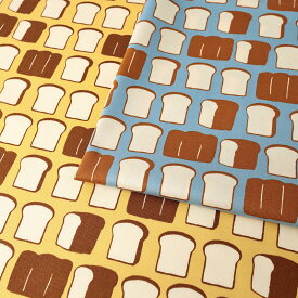 KIKA KITCHEN 山型食パン オックス 50cm単位 | 切売り 切り売り 生地 布 布地 コットン100％ 山食パン パン ぱん しょくぱん ブレッド 食べ物 キッチン 普通地 丈夫 かわいい おしゃれ ユニーク 雑貨 小物