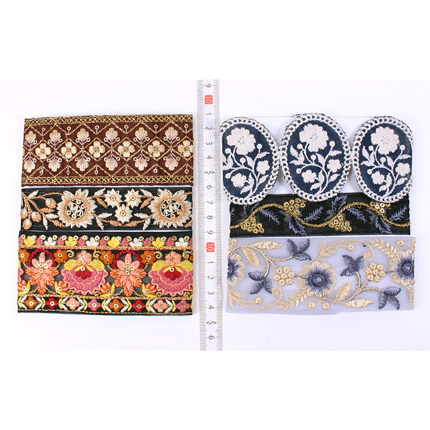 楽天市場】インド刺繍リボン 1 | はぎれセット インドリボン インド