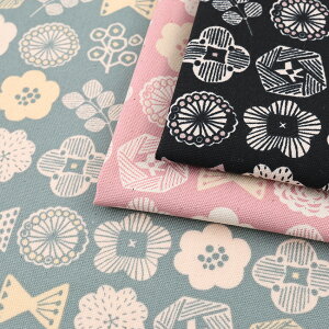 LINNEA フラワーパターン オックス 50cm単位|切売り 切り売り 生地 布 布地 コットン100% 花柄 フラワー柄 フラワープリント 北欧テイスト 北欧調 普通地 丈夫 かわいい おしゃれ ファブリック