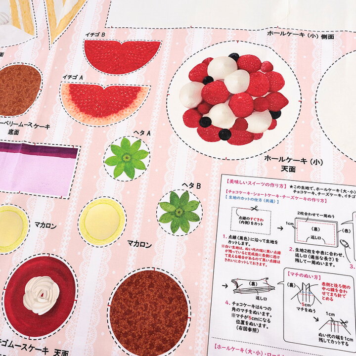 楽天市場】インクジェットパネル ケーキ屋さん 108×95cm カットクロス 