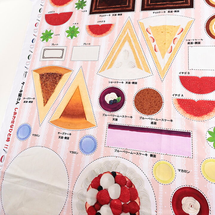 楽天市場】インクジェットパネル ケーキ屋さん 108×95cm カットクロス  