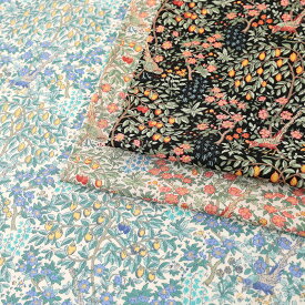 V&A Fabric Collection 果樹園 60ローンソフト加工 50cm単位｜切売り 切り売り 生地 布 布地 英国 イギリス ロンドン ヴィクトリア&アルバート博物館 コットン100％ 服地 薄手 薄地 花柄 フラワー柄 フラワープリント 植物柄 おしゃれ