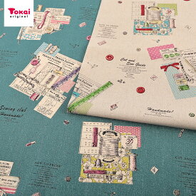 YUWA Sewing 綿麻キャンバス 50cm単位｜有輪商店 生地 切売り 切り売り 布 布地 コットンリネン ゆうわ レトロ ヴィンテージ風 かわいい 上品 普通地 丈夫 トートバッグ リュックサック ボディバッグ おしゃれ