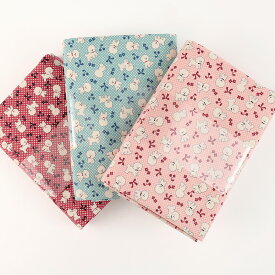 ＼入学PICK／ ちびプリ ビションフリーゼ シーチング 50cm カットクロス | 生地 布 布地 はぎれ カット布 犬 いぬ イヌ ドッグ わんこ ワンコ わんちゃん ワンちゃん 犬柄 薄手 薄地 サクランボ かわいい 小柄 コットン100％