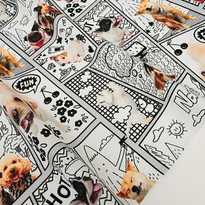 KOMU STRADA Comicframe dogs �C���N�W�F�b�g �V�[�`���O 50cm�P�� | ���n �z �ؔ��� �؂蔄�� �z�n ���킢�� ������� ���� �C�k �� �h�b�O ��񂿂�� �� �R�b�g��100�� ���� ���w �ʉ� �ʊw �V�w�� �O