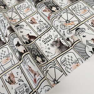 KOMU STRADA Comicframe cats �C���N�W�F�b�g �V�[�`���O 50cm�P�� | ���n �z �ؔ��� �؂蔄�� �z�n ���킢�� ������� �˂� �l�R �L �L���b�g �ɂ�� �� �R�b�g��100�� ���� ���w �ʉ� �ʊw �V�w�� �O