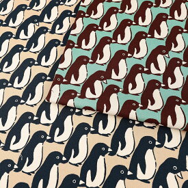 ぺんぎんの国 オックス 50cm単位 | 切売り 切り売り 生地 布 布地 コットン100％ 動物柄 アニマル柄 生き物柄 鳥 入園 入学 新学期 通園 通学 普通地 丈夫 ペンギン ペンギンの群れ かわいい くすみカラー