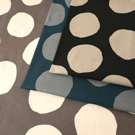 サークル柄 綿麻シーチング 50cm単位 | 切売り 切り売り 生地 布 布地 コットンリネン ドット柄 水玉柄 サークル 円 丸 ラウンド 手描き風 かわいい 薄手 薄地 服地 北欧風 北欧調 北欧テイスト シック おしゃれ