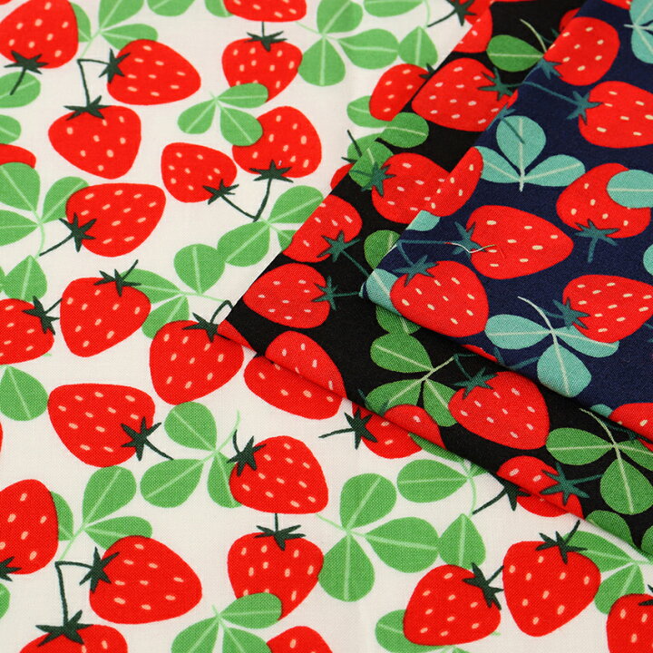 楽天市場】Strawberry Party! スケア 50cm単位 | 切売り 切り売り 生地  