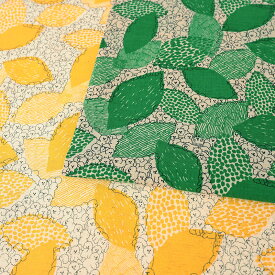 marble SUD (マーブルシュッド) BichonFrise 綿麻シーチング 50cm単位 | 切売り 切り売り 生地 布 布地 ビションフリーゼ ナチュラル 葉っぱ柄 リーフ柄 植物柄 ボタニカル 薄手 薄地 服地 コットンリネン 犬 イヌ いぬ かわいい