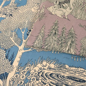 marble SUD (マーブルシュッド) forest 綿麻シーチング 50cm単位 | 切売り 切り売り 生地 布 布地 ナチュラル うさぎ ひつじ ナマケモノ モモンガ フクロウ 女の子 くすみ ピンク ブルー 薄手 薄地 服地 コットンリネン アニマル柄 動物 植物 かわいい