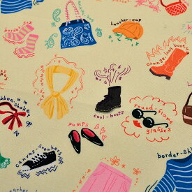 nora. 23D PIECE シーチング 50cm単位｜切売り 切り売り 生地 布 布地 NORA ノラ 野良 のら 日本製 高品質 おしゃれ コットン100％ 薄手 薄地 ファッション アイテム モチーフ イラスト レトロ ポップ