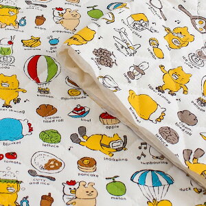 ノラネコぐんだん ノラネコABC オックスキルト 幅108×50cm(カットクロス)|生地 布 布地 ノラネコグンダン のらねこグンダン コドモエ 工藤ノリコ 新学期グッズ 女の子 男の子 キルト生地