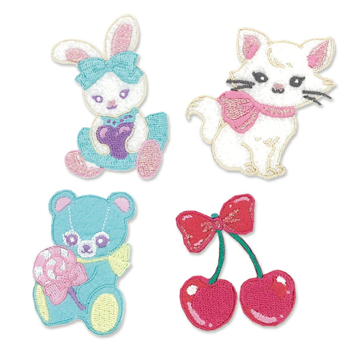 楽天市場】クラシカルモダンシュシュ ワッペン ラビット キャット ベア  