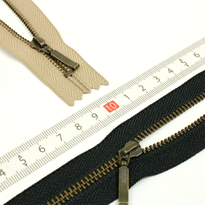 楽天市場】YKK ファスナー 20cm メタルファスナー アンティーク 