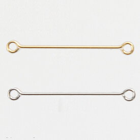 【在庫限り】CraftCafe ジョイントパーツ ワイヤー0.4×20mm ロジウムカラー 6個入り