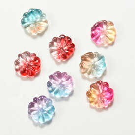 【在庫限り】CraftCafe ヴィトライユビーズ 花型 6ヶ 16mm