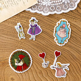 くらはしれい 絵本 刺繍プリント シール＆アイロンワッペン｜大人かわいい　レトロかわいい　レトロな柄　絵本の柄