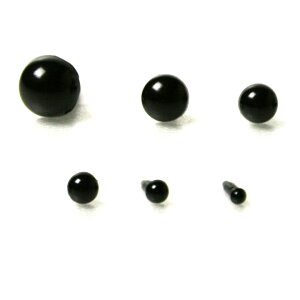 CraftCafe さし目 黒 2mm〜8mm|副資材 刺し目 さし目 目 鼻 2mm 3mm 4mm 5mm 6mm 8mm 動物ぽんぽん 掲載 トーカイ