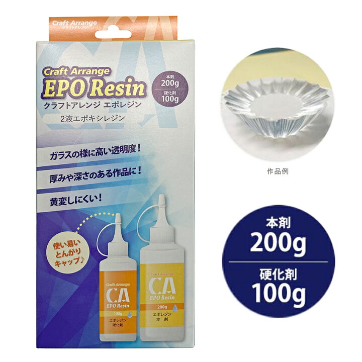 楽天市場】ケミテック クラフトアレンジ クリア 300gセット 2液性 
