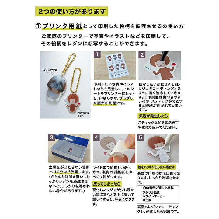 楽天市場 レジン専用 転写プリンタシート レジン 転写 写真 イラスト 印刷 プリント 手描き キーホルダー 手作り オリジナル グッズ 推し 推し活 ペット アクキー 手芸材料の通信販売 シュゲール