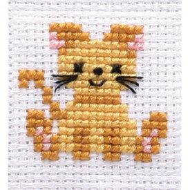 刺繍 刺しゅうキット オリムパス キー・リング アニマル＆ペット ネコ | 刺繍キット 初心者 キット 手芸キット 刺繍セット 手芸セット ハンドメイド ししゅう 手作りキット 簡単 キーホルダー キーリング