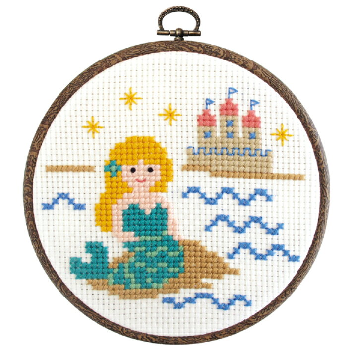楽天市場 刺繍 刺しゅうキット オリムパス おしゃれフープ Fairy Tales ものがたりシリーズ 人魚姫 メール便可 刺繍キット 初心者 キット 手芸キット 手作り 刺繍セット 手芸セット ハンドメイド ししゅう 手作りキット 簡単 手芸材料の通信販売 シュゲール