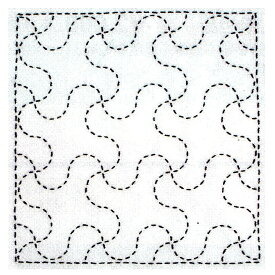 オリムパス 刺し子 らくらく「刺し子花ふきん」 千鳥つなぎ（白） 【メール便可】| 刺繍 刺しゅうキット 刺繍キット 初心者 キット 刺子 手芸キット 手作り 刺繍セット 手芸セット ハンドメイド ししゅう 手作りキット 簡単