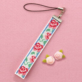 刺繍 刺しゅうキット オリムパス ストラップ モチーフ ストラップ刺繍キット ロングタイプ エレガント シシュウ ししゅう【メール便可】| 初心者 キット 手芸キット 刺繍セット 手芸セット ハンドメイド 手作りキット 簡単