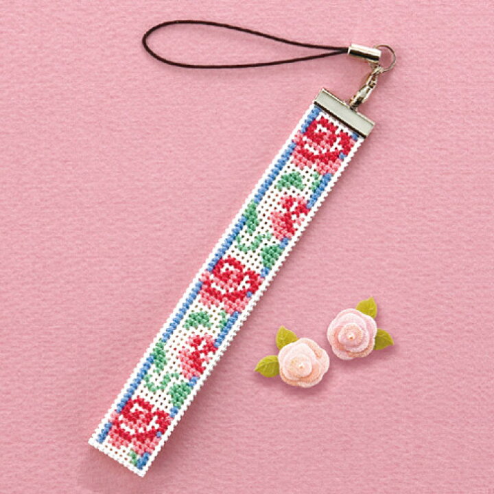 楽天市場 刺繍 刺しゅうキット オリムパス ストラップ モチーフ ストラップ刺繍キット ロングタイプ エレガント シシュウ ししゅう メール便可 初心者 キット 手芸キット 刺繍セット 手芸セット ハンドメイド 手作りキット 簡単 手芸材料の通信販売 シュゲール