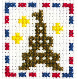刺繍 刺しゅうキット オリムパス ストラップ モチーフ ストラップししゅうキット アクリルケースタイプ エッフェル塔 | 刺繍キット 初心者 キット 手芸キット 刺繍セット 手芸セット 手作りキット 簡単